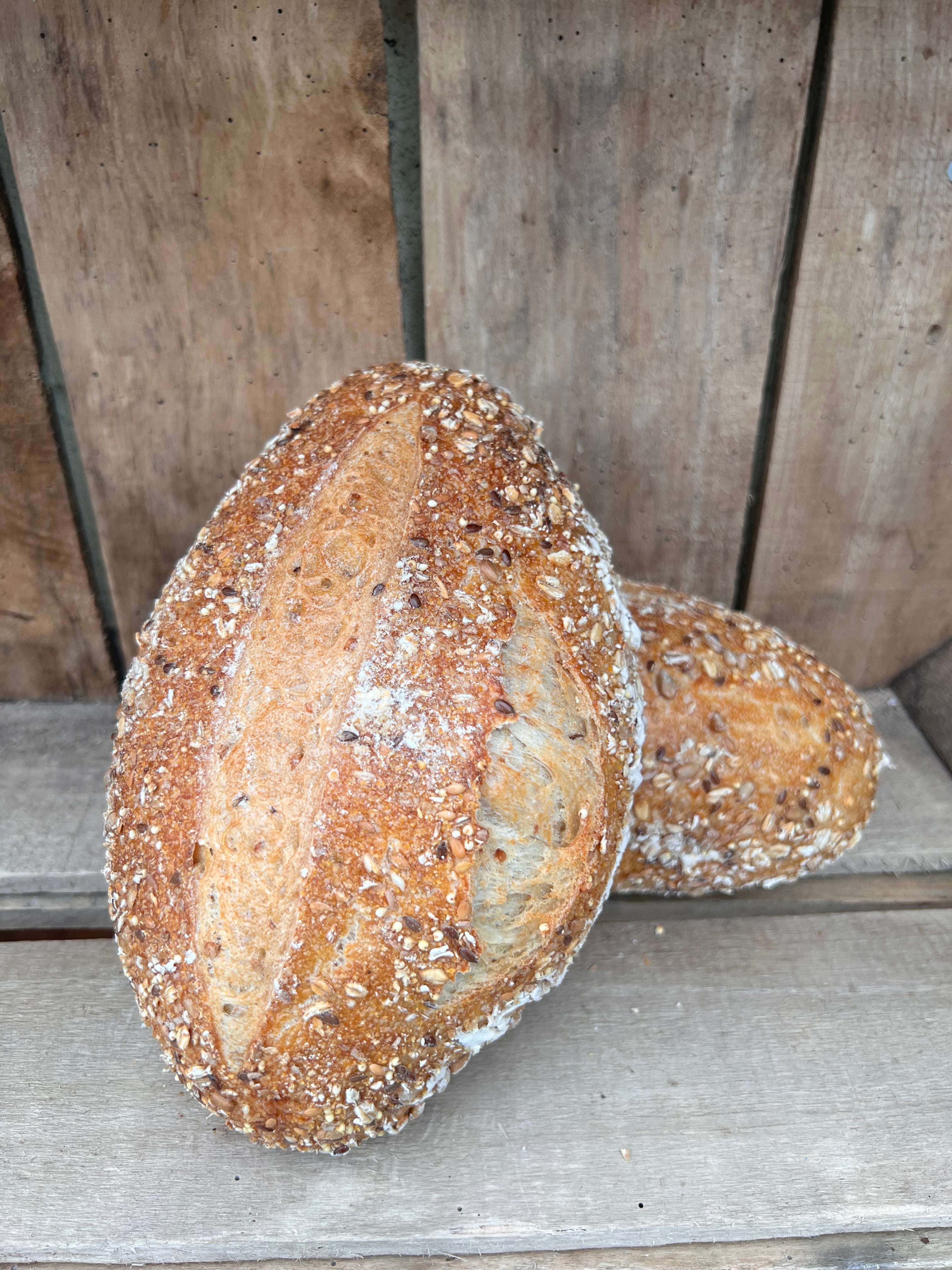 Freshly Baked White Seeded Sourdough