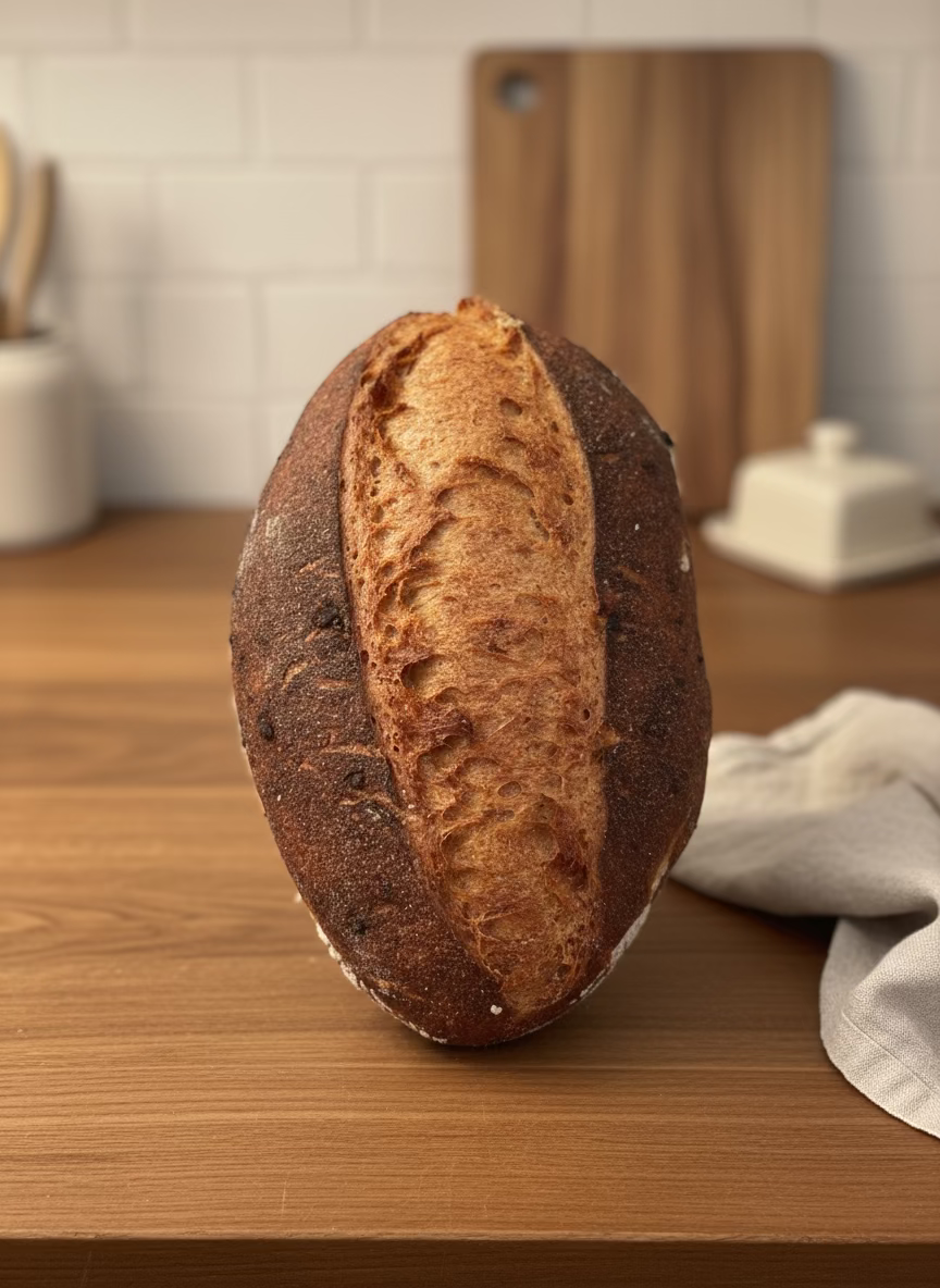Freshly Baked Rye Sourdough